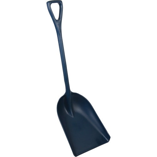 Pelle monobloc perceptible par d&eacute;tecteur de m&eacute;tal, Lame 13-3/4" x 17", Longueur de 42-1/2", Plastique, Bleu Maritime Industrial Rubber
