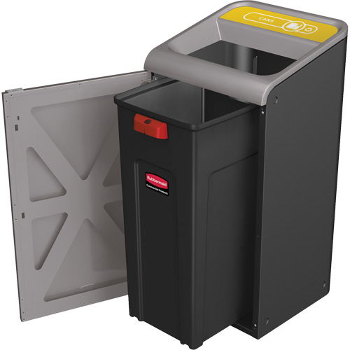Conteneur pour d&eacute;chets de recyclage m&eacute;lang&eacute;s Configure, Vrac, Acier, 45 gal. US Maritime Industrial Rubber