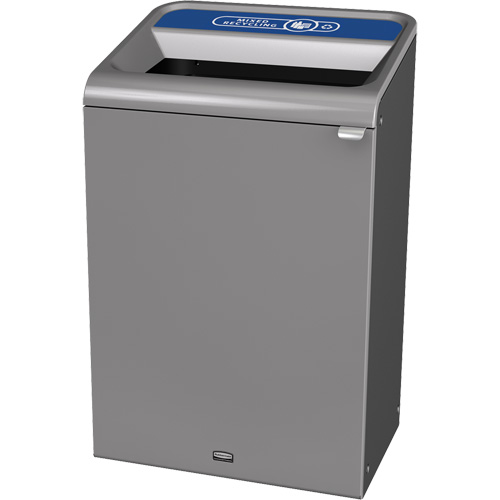 Configure Mixed Recycling Waste Container, Bulk/Curbside/Deskside, Steel, 33 US gal. Maritime Industrial Rubber