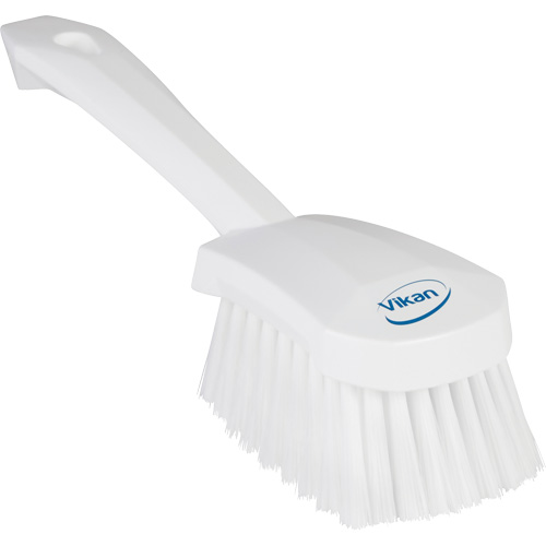 Short-Handled Washing Brush, Soft Bristles, 10-1/2" Long, White Maritime Industrial Rubber