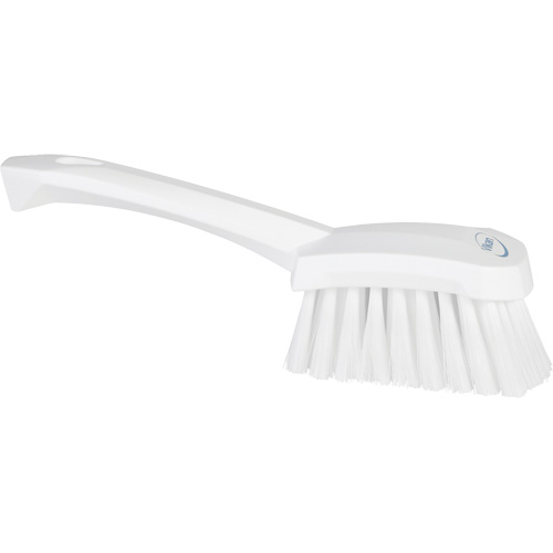 Short-Handled Washing Brush, Soft Bristles, 10-1/2" Long, White Maritime Industrial Rubber