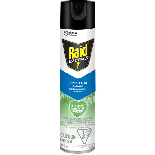 Raid&reg; Essentials Flying Bug Killer, 350 g, Aerosol Can Maritime Industrial Rubber