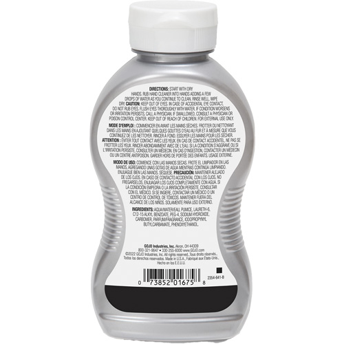 Hand Cleaner, Gel/Pumice, 295.74 ml, Bottle, Cherry Maritime Industrial Rubber