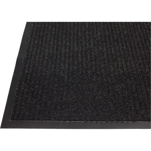 Twin Rib Matting, Wiper/Scraper, 4' x 6' x 1/4", Charcoal Maritime Industrial Rubber