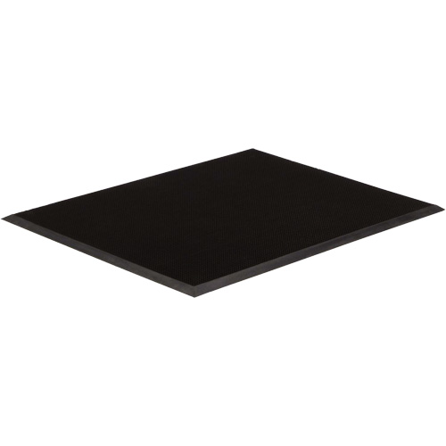 Tapis dentr&eacute;e Gritstop Fingermat, Caoutchouc, Grattoir Type, Motif Style pointe de doigt, 3' x 5', Noir Maritime Industrial Rubber