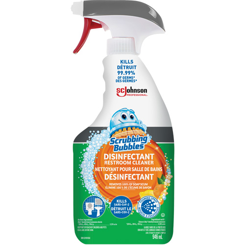 Nettoyant d&eacute;sinfectant pour toilette Scrubbing Bubbles, 32 oz, Bouteille &agrave; g&acirc;chette Maritime Industrial Rubber