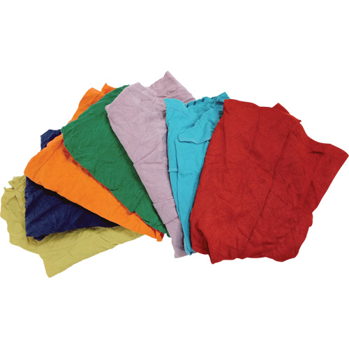 Chiffons fabriqu&eacute;s &agrave; partir de mat&eacute;riaux recycl&eacute;s, Coton, M&eacute;lange de couleurs, 25 lb Maritime Industrial Rubber