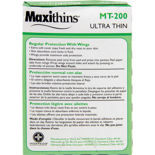 Maxithins&reg; Maxi Pad Ultra Thin with Wings Maritime Industrial Rubber