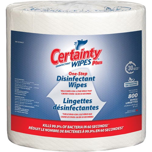 Plus Disinfectant Wipes, 7-9/10" x 5-9/10", 800 Count Maritime Industrial Rubber