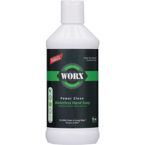 Savon pour les mains sans eau Power Clean, Liquide, 384 ml, Sans parfum Maritime Industrial Rubber