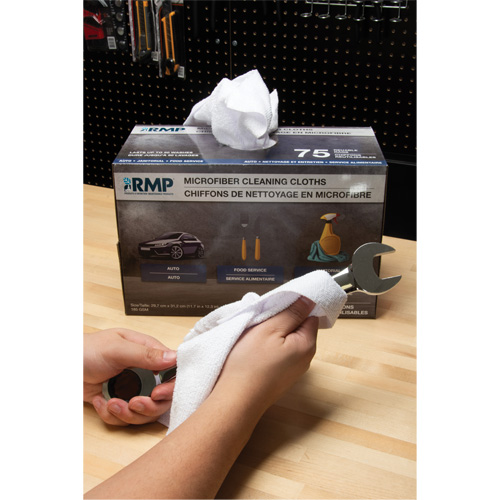 Washable Cleaning Cloths, Microfibre, White Maritime Industrial Rubber