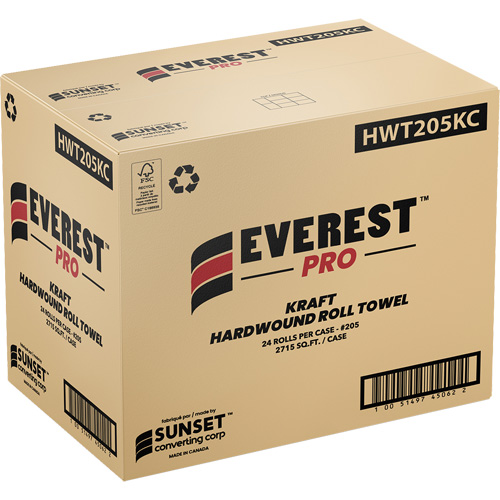Everest Pro Kraft Hardwound Roll Towels, 1 Ply, Standard Maritime Industrial Rubber