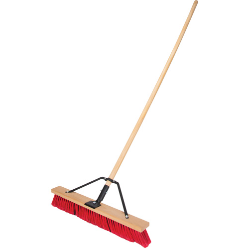 Balai-brosse &agrave; manche renforc&eacute;, 24", Moyen, Soies PVC Maritime Industrial Rubber