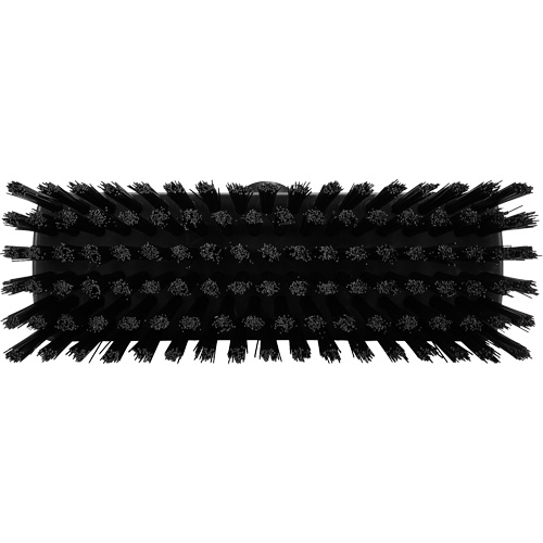 Compact Wall/Deck Broom, Stiff Bristles, 8-9/10", Polyester/Polypropylene, Black Maritime Industrial Rubber