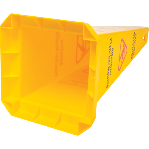 Wet Floor Safety Cone, Bilingual with Pictogram Maritime Industrial Rubber