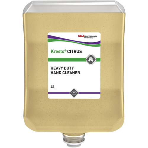 Savon pour les mains Kresto aux agrumes, Cr&egrave;me, 4 L, Parfum&eacute; Maritime Industrial Rubber