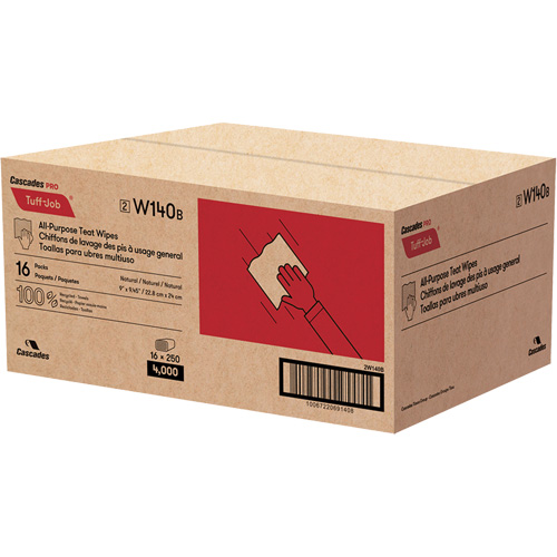 PRO Tuff-Job&reg; Teat Wipes, All-Purpose, 10-1/4" L x 9-1/8" W Maritime Industrial Rubber