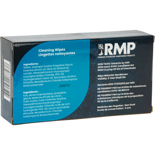 X-Large Cleaning Wipes, 80 Wipes, 8" x 8" Maritime Industrial Rubber