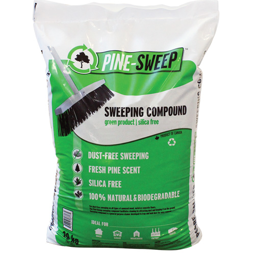 Compos&eacute; de balayage biod&eacute;gradable Pine Sweep, Sac, 44 lb (20 kg) Maritime Industrial Rubber