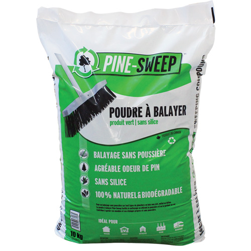 Compos&eacute; de balayage biod&eacute;gradable Pine Sweep, Sac, 22 lb (10 kg) Maritime Industrial Rubber