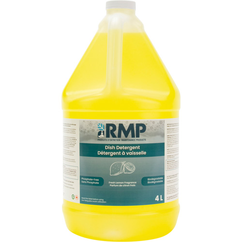 Lemon Dish Detergent, Liquid, 4 L, Lemon Maritime Industrial Rubber