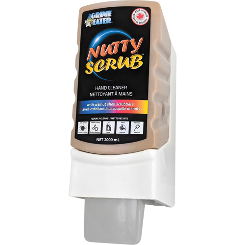 Nettoyant &agrave; mains avec exfoliant en coquille de noyer Nutty Scrub, Pierre ponce, 2000 ml, Cartouche en plastique, Sans parfum Maritime Industrial Rubber