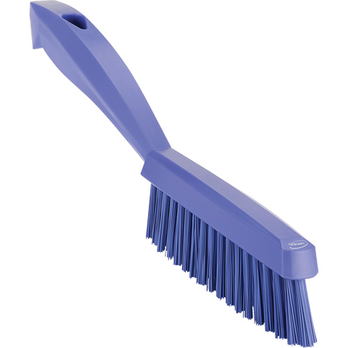 Brosse &agrave; main &eacute;troite &agrave; manche court, Soies Tr&egrave;s ferme, Longueur de 11-4/5", Mauve Maritime Industrial Rubber