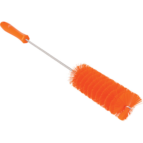Tube Brush, Medium Bristles, 19-7/10" Long, Orange Maritime Industrial Rubber