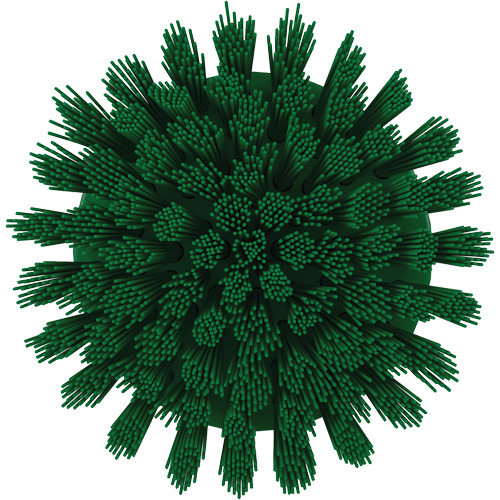 HyDrive Round Drill Brush, Extra Stiff Bristles, 3-1/10" Long, Green Maritime Industrial Rubber