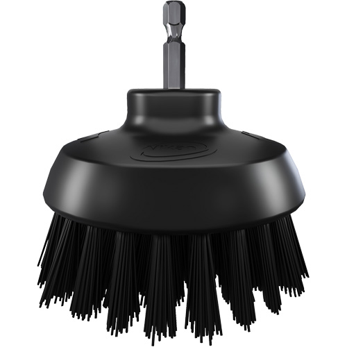 HyDrive Round Drill Brush, Extra Stiff Bristles, 3-1/10" Long, Black Maritime Industrial Rubber