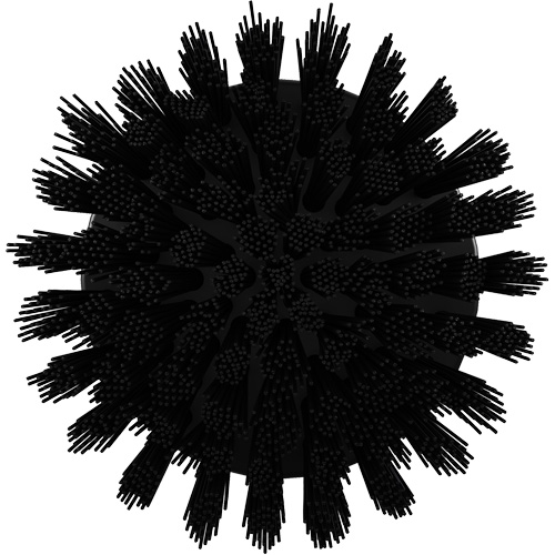 HyDrive Round Drill Brush, Extra Stiff Bristles, 3-1/10" Long, Black Maritime Industrial Rubber