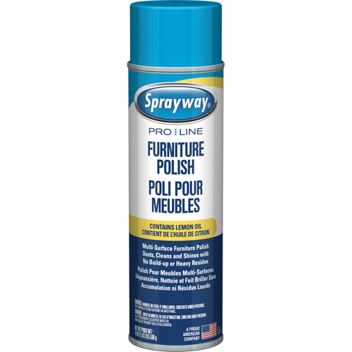 Polissage pour mobilier Pro Line avec huile de citron, 19 oz., Canette a&eacute;rosol Maritime Industrial Rubber