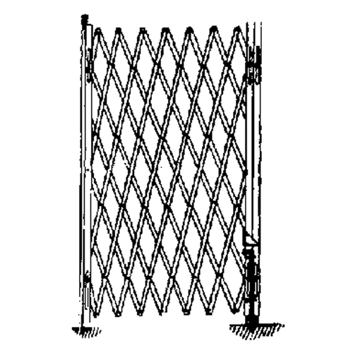 Galvanized Folding Security Gates, Fixed Single Folding, 4' L x 6' H Expanded Maritime Industrial Rubber