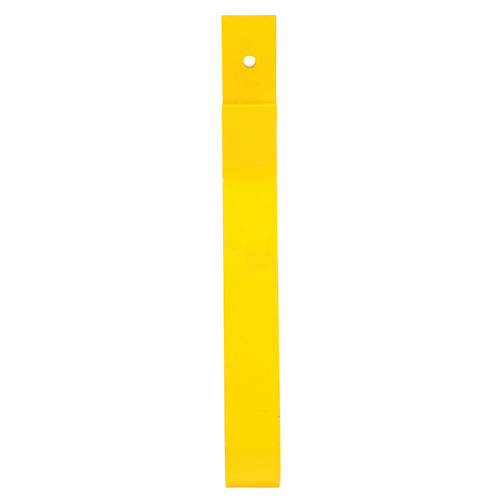 Rail Post, Steel, 10-3/4" L x 24" H, Yellow Maritime Industrial Rubber