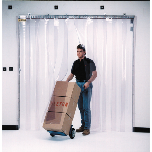 Portes &agrave; lani&egrave;res, 6' x 8' Ouverture de la porte, Largeur des lani&egrave;res 8", &eacute;paisseur  des lani&egrave;res 0,080" Maritime Industrial Rubber