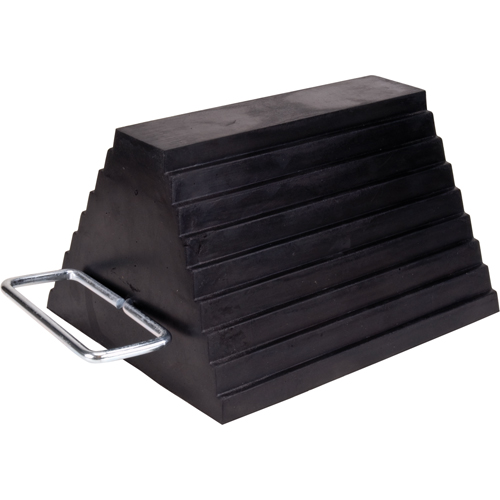 Wheel Chock, 9" x 8" x 6", Black Maritime Industrial Rubber