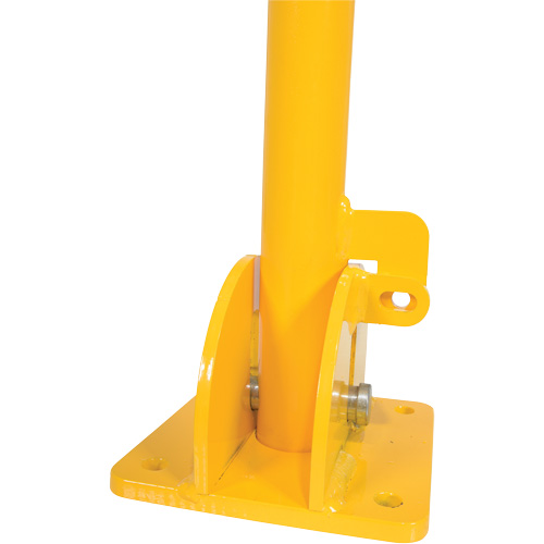 Butoirs repliables, Acier, 42" h x 1-3/4" la, Jaune Maritime Industrial Rubber
