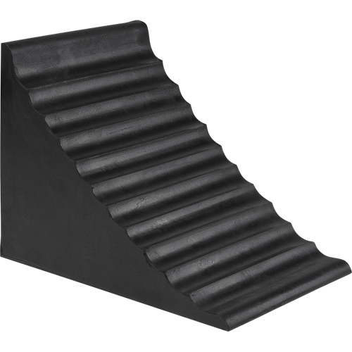 Cale de roue, 9-7/8" x 7-1/8" x 7-1/2", Noir Maritime Industrial Rubber