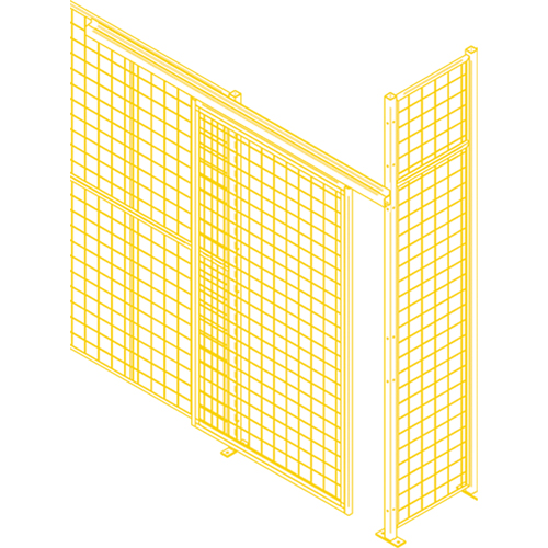 Composantes pour partitions & cloisons grillag&eacute;es - Portes coulissantes, 8' la x 10' h Maritime Industrial Rubber