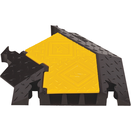 Yellow Jacket&reg; 3-Channel Heavy Duty Cable Protector - Left Turn Maritime Industrial Rubber