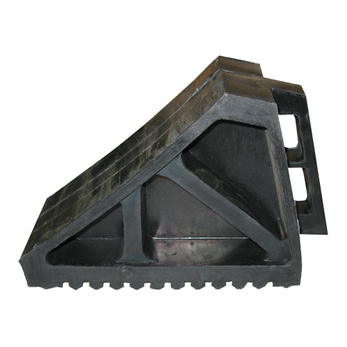 Wheel Chock, 10-5/8" x 7" x 4-1/2", Black Maritime Industrial Rubber