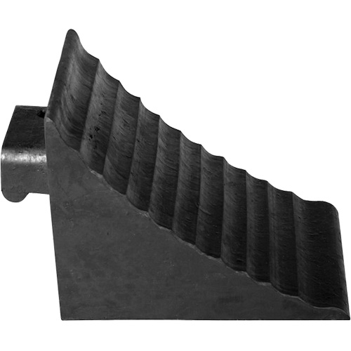 Wheel Chock, 9-3/4" x 7-1/4" x 7-3/4", Black Maritime Industrial Rubber