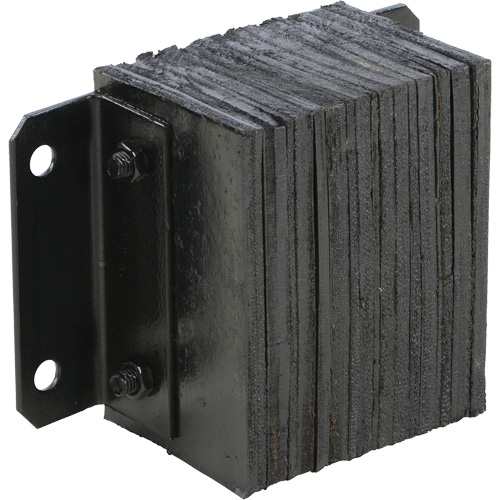 Laminated Dock Bumper, Horizontal, Rubber, 12" W x 6" D x 10" H Maritime Industrial Rubber