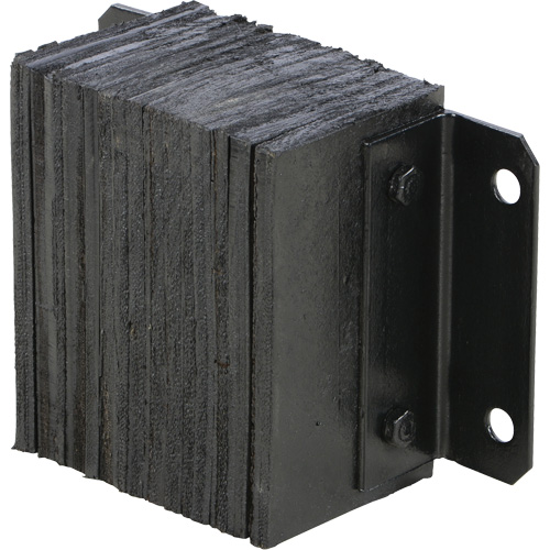 Laminated Dock Bumper, Horizontal, Rubber, 12" W x 6" D x 10" H Maritime Industrial Rubber