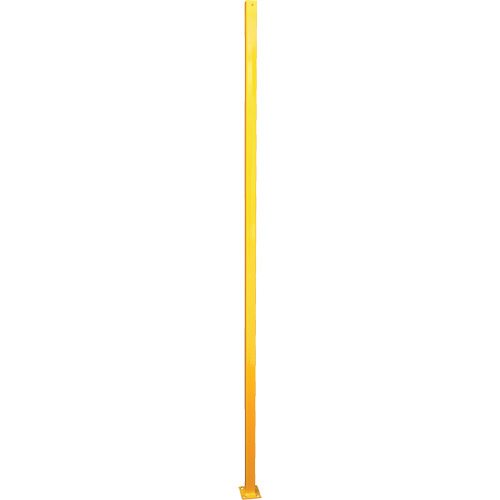 Poteau de protection p&eacute;rim&eacute;trique ajustable, 4" la x 96" h, Jaune Maritime Industrial Rubber