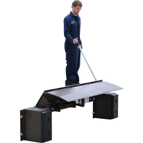 Niveleur de quai m&eacute;canique Edge-O-Dock, 99" la, 72" Largeur de la plateforme, 29" Port&eacute;e Maritime Industrial Rubber