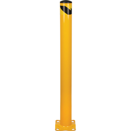 Butoir, Acier, 48" h x 4-1/2" la, Jaune Maritime Industrial Rubber