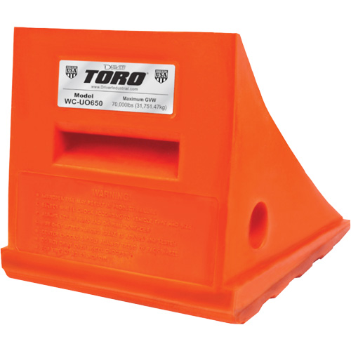 Cale-roue polyvalente de 35 tonnes, Ur&eacute;thane, Orange Maritime Industrial Rubber