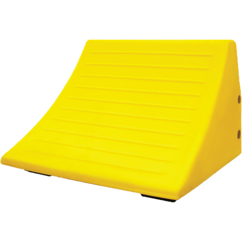 70 Ton Large Equipment Wheel Chock with Handle, Urethane, Yellow Maritime Industrial Rubber