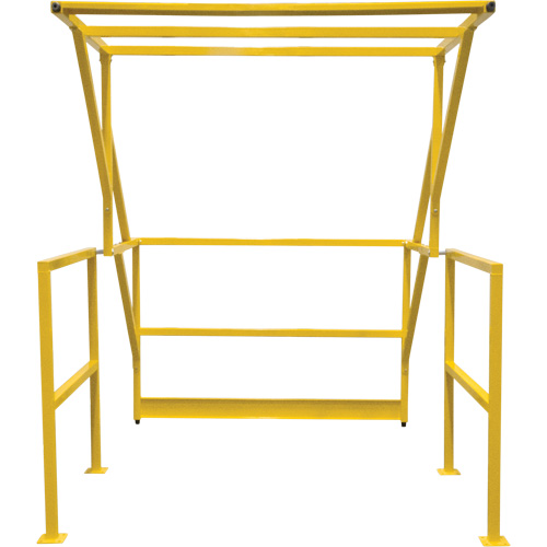 Barri&egrave;re de s&eacute;curit&eacute; pour mezzanine, 70" lo x 77" ha, 78" &eacute;lev&eacute;e, Jaune Maritime Industrial Rubber